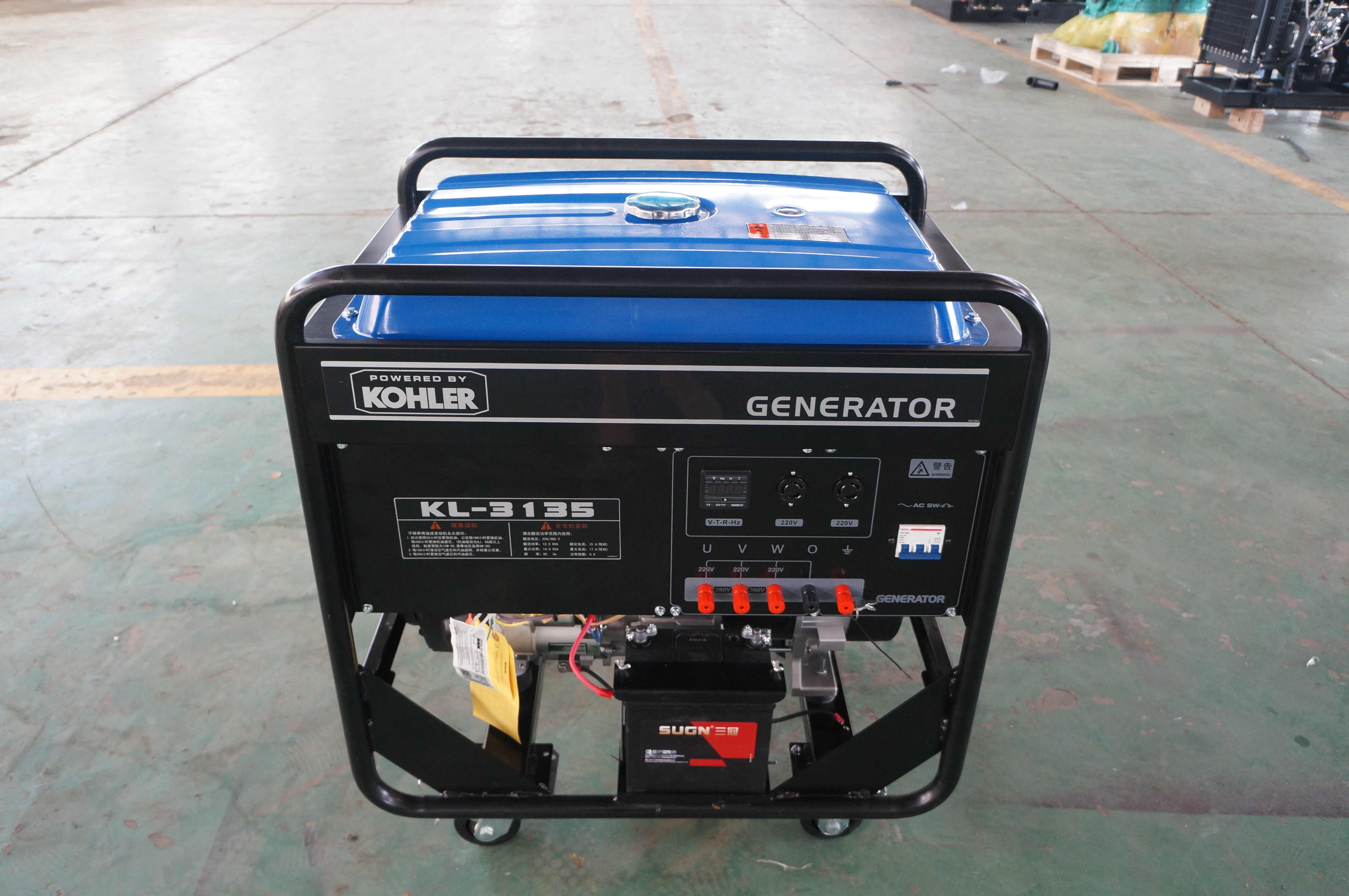 2020年11月4日，美國科勒汽油機(jī)15KW 2臺交付某公司使用