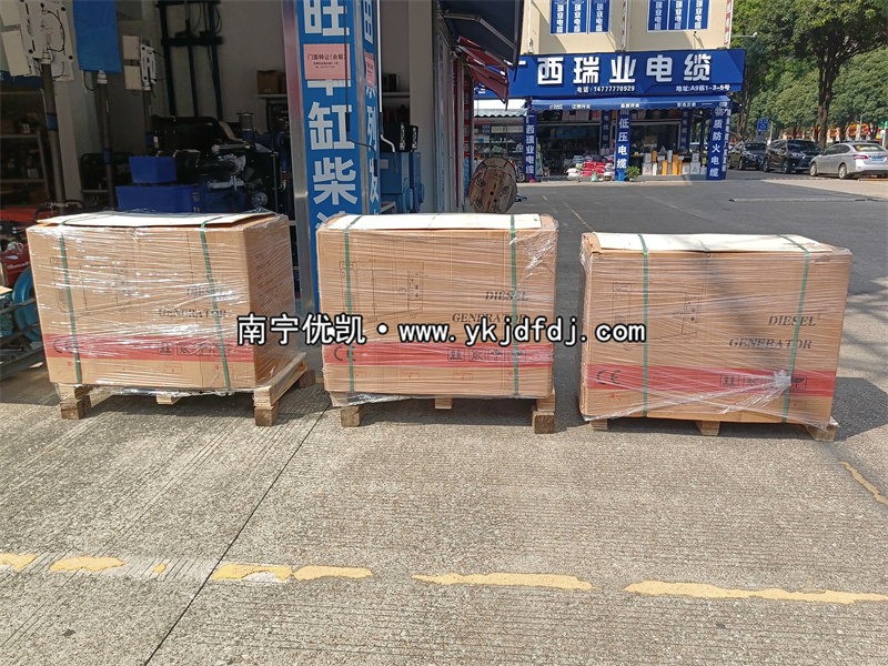 2025年10月20日，3臺(tái)低噪音8kw柴油發(fā)電機(jī)組裝車發(fā)貨河池羅城